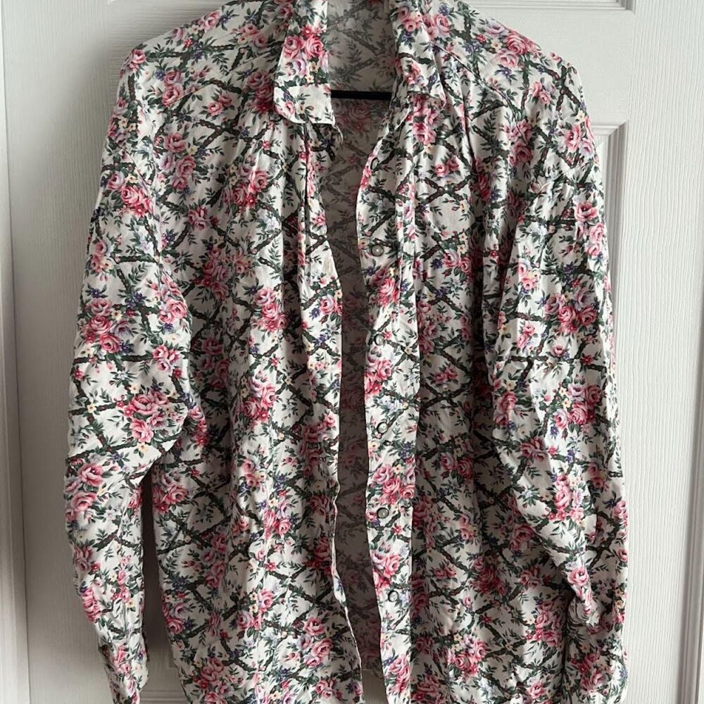 Vintage floral button down, XL